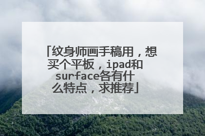 纹身师画手稿用，想买个平板，ipad和surface各有什么特点，求推荐