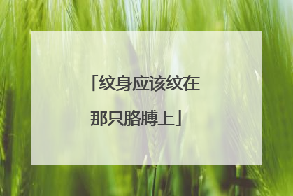 纹身应该纹在那只胳膊上