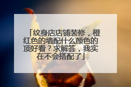 纹身店店铺装修，橙红色的墙配什么颜色的顶好看？求解答，我实在不会搭配了