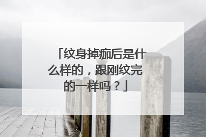 纹身掉痂后是什么样的，跟刚纹完的一样吗？