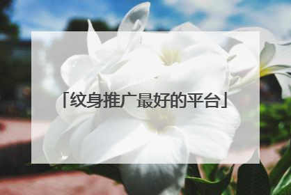 纹身推广最好的平台