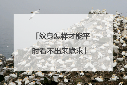 纹身怎样才能平时看不出来跪求