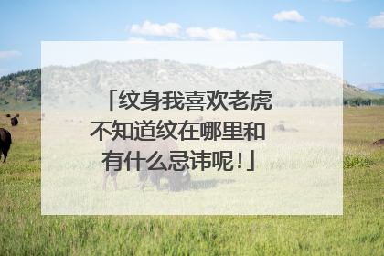 纹身我喜欢老虎不知道纹在哪里和有什么忌讳呢!