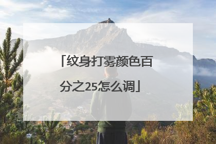 纹身打雾颜色百分之25怎么调
