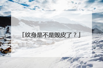 纹身是不是毁皮了?