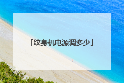 纹身机电源调多少