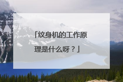 纹身机的工作原理是什么呀？