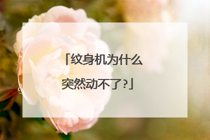 纹身机为什么突然动不了?