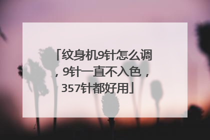 纹身机9针怎么调，9针一直不入色，357针都好用