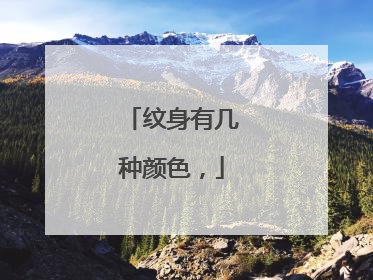 纹身有几种颜色，