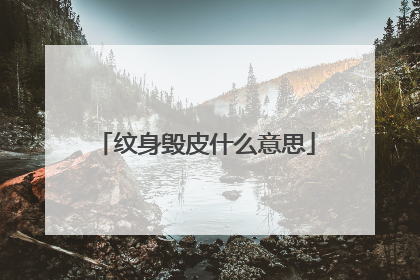 纹身毁皮什么意思