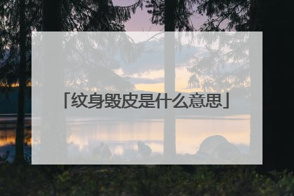 纹身毁皮是什么意思