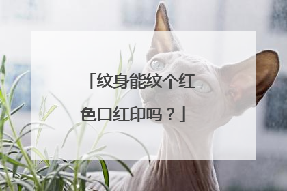 纹身能纹个红色口红印吗?