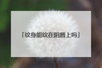 纹身能纹在阴唇上吗