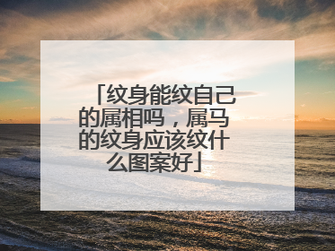 纹身能纹自己的属相吗，属马的纹身应该纹什么图案好