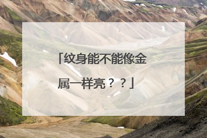 纹身能不能像金属一样亮？？