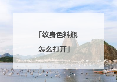 纹身色料瓶怎么打开