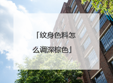 纹身色料怎么调深棕色
