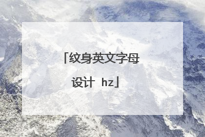 纹身英文字母设计 hz