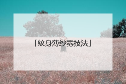 纹身薄纱雾技法