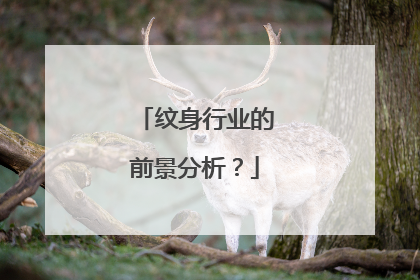 纹身行业的前景分析?