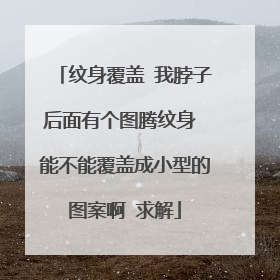 纹身覆盖 我脖子后面有个图腾纹身 能不能覆盖成小型的图案啊 求解