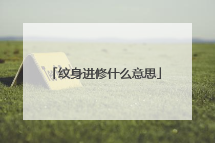 纹身进修什么意思