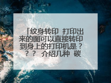 纹身转印 打印出来的图可以直接转印到身上的打印机是??? 介绍几种 碳的 墨的