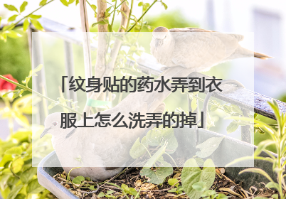 纹身贴的药水弄到衣服上怎么洗弄的掉