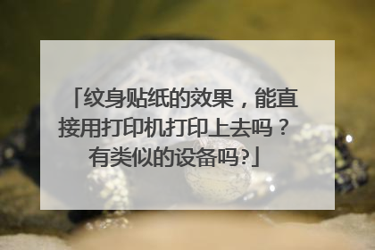 纹身贴纸的效果，能直接用打印机打印上去吗？有类似的设备吗?