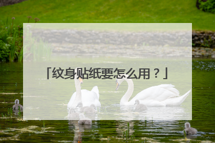 纹身贴纸要怎么用?