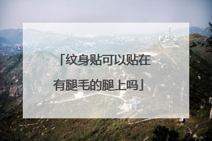 纹身贴可以贴在有腿毛的腿上吗