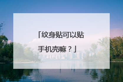 纹身贴可以贴手机壳嘛？