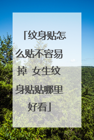 纹身贴怎么贴不容易掉 女生纹身贴贴哪里好看