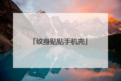 纹身贴贴手机壳