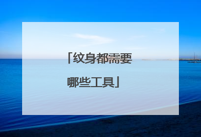 纹身都需要哪些工具