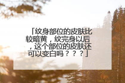 纹身部位的皮肤比较暗黄，纹完身以后，这个部位的皮肤还可以变白吗？？？