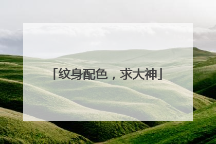 纹身配色，求大神