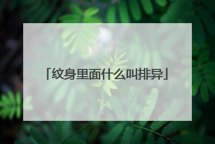 纹身里面什么叫排异