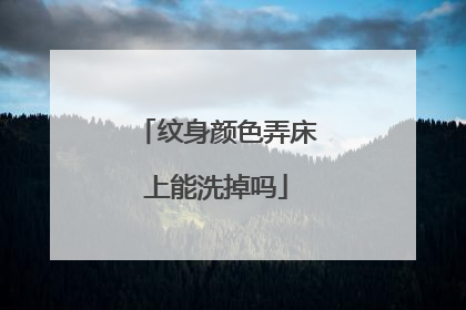 纹身颜色弄床上能洗掉吗