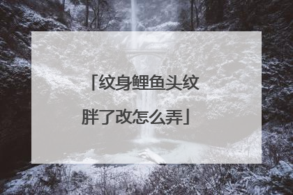 纹身鲤鱼头纹胖了改怎么弄