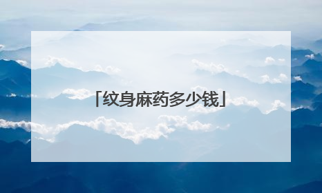 纹身麻药多少钱
