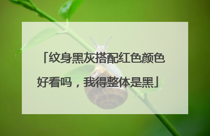 纹身黑灰搭配红色颜色好看吗，我得整体是黑