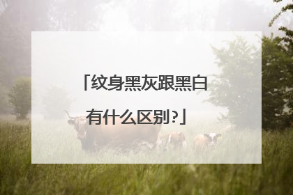 纹身黑灰跟黑白有什么区别?
