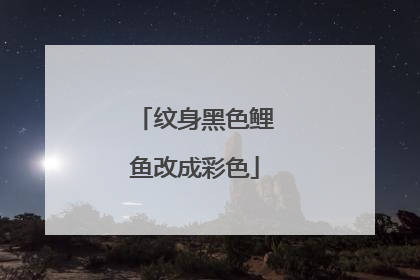 纹身黑色鲤鱼改成彩色