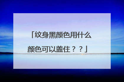 纹身黑颜色用什么颜色可以盖住??