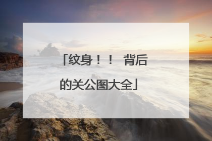 纹身！！ 背后的关公图大全