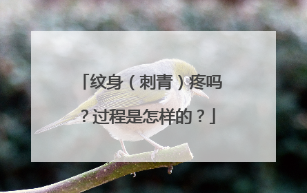 纹身（刺青）疼吗？过程是怎样的？