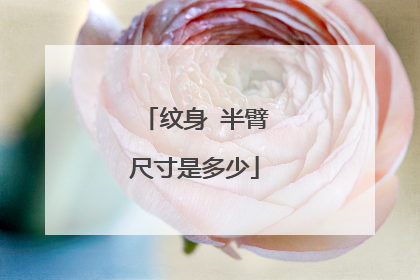 纹身 半臂尺寸是多少