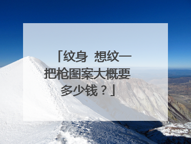 纹身 想纹一把枪图案大概要多少钱？